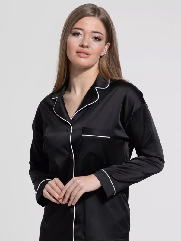 Satin Night Suit (Button-Down PJ Set) - Image 10